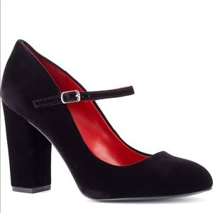 Shoes of Prey Black Velvet Mary Jane 8.5